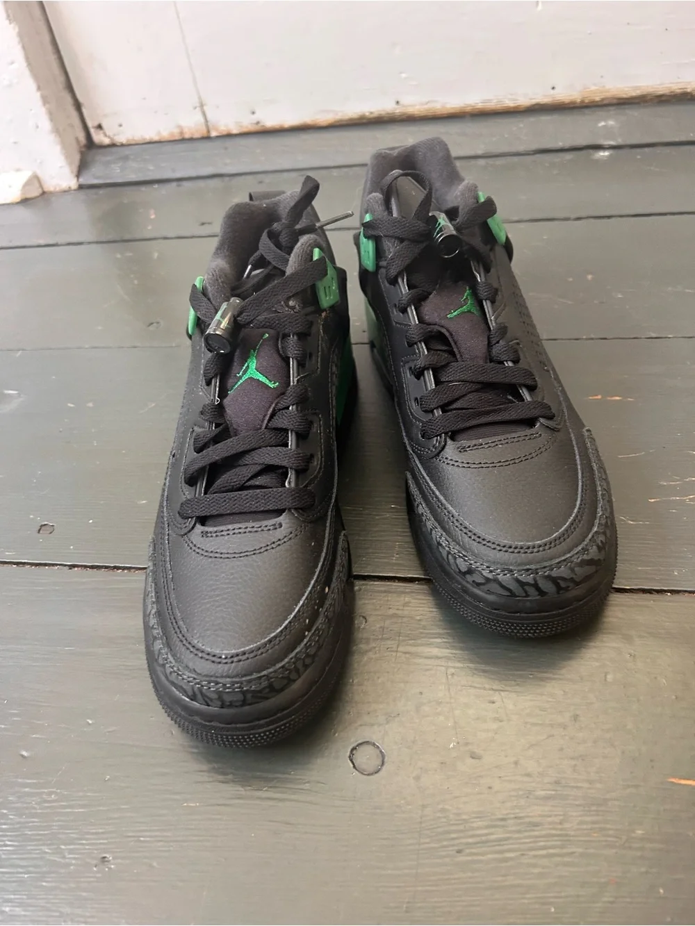 Nike Jordan Spizike Low GS Black Anthracite Pine Green FQ3950-003 Size 6Y EUC
